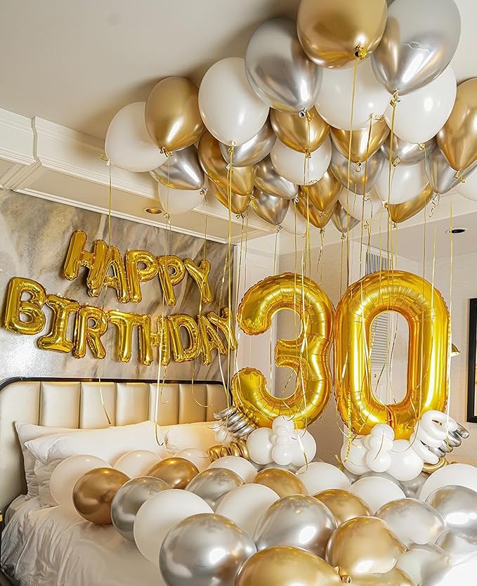 Gold Number 26 Balloon 40 inch, 26 Number Balloons, 26th Gold Birthday Decorations, 26 Year Old Women Men Golden Party Supplies