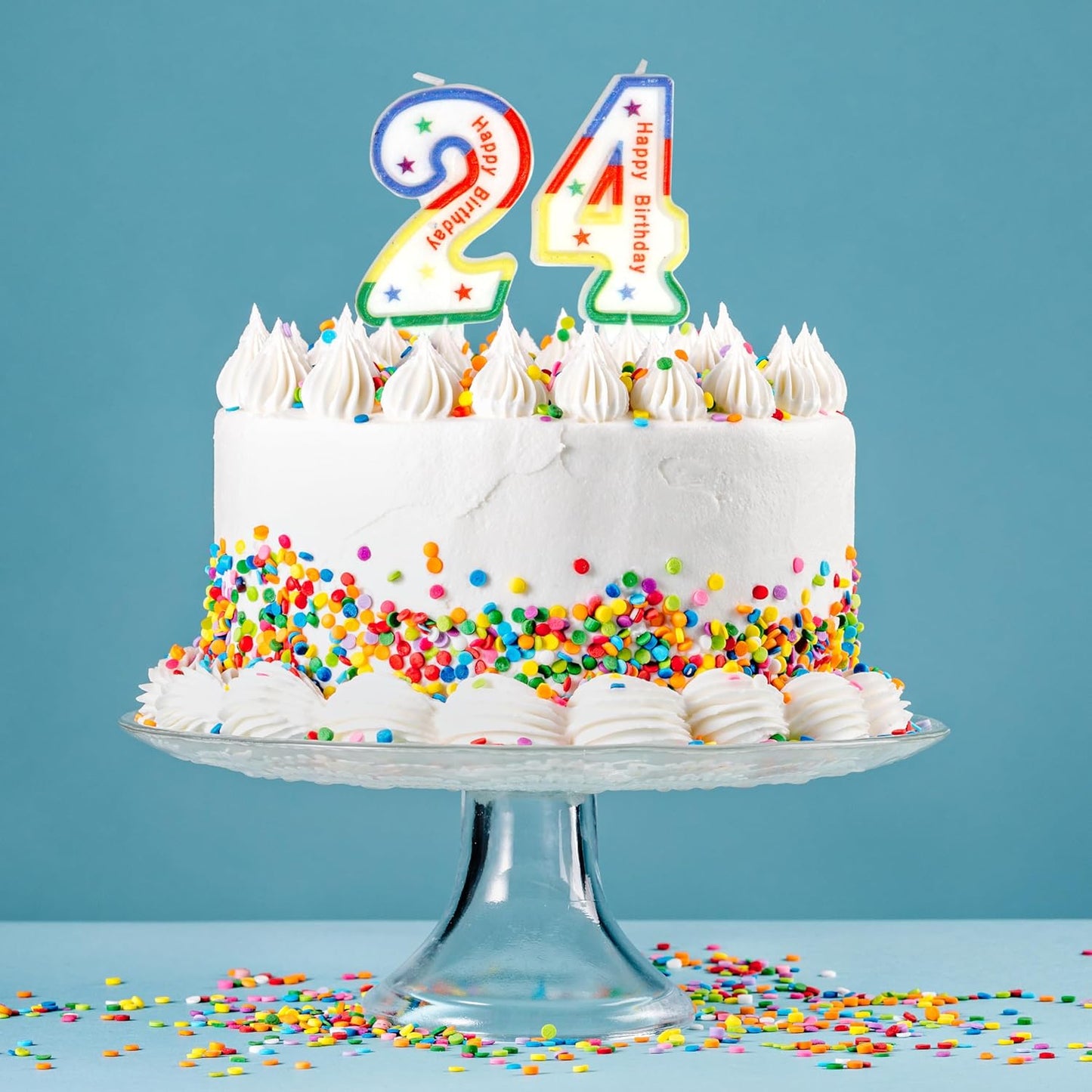 10 Pieces Number Candles Stars, Birthday Candles Number, 0-9 Number Candles for Birthday Cakes, Party Decoration