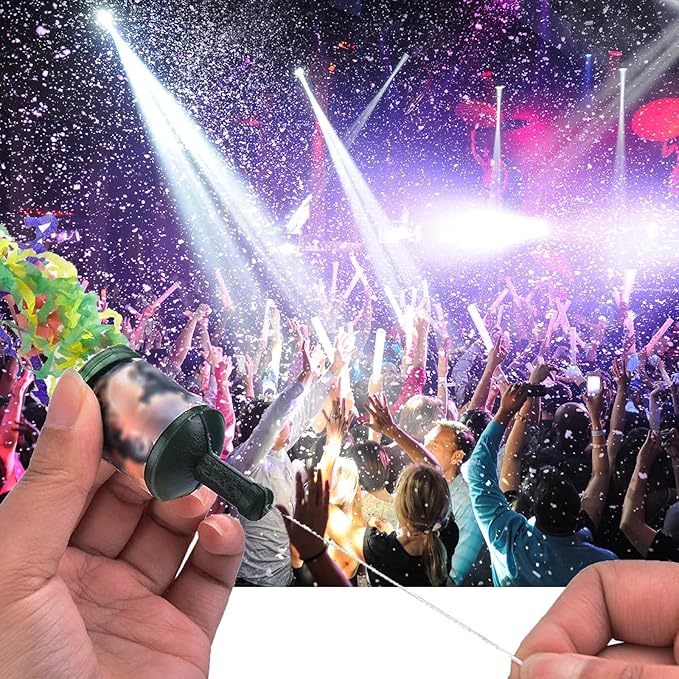 50Pcs Mini Confetti Party Poppers for Wedding, Birthday, Graduation, Baby Shower - Safe Kids' Fun Party Supplies, Christmas & Halloween Decorations