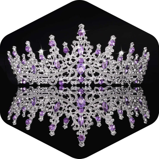 Kamirola Crystal Crowns and Tiaras Headband for Girl or Women Birthday Party Wedding Prom Bridal Halloween Christmas （TR19）