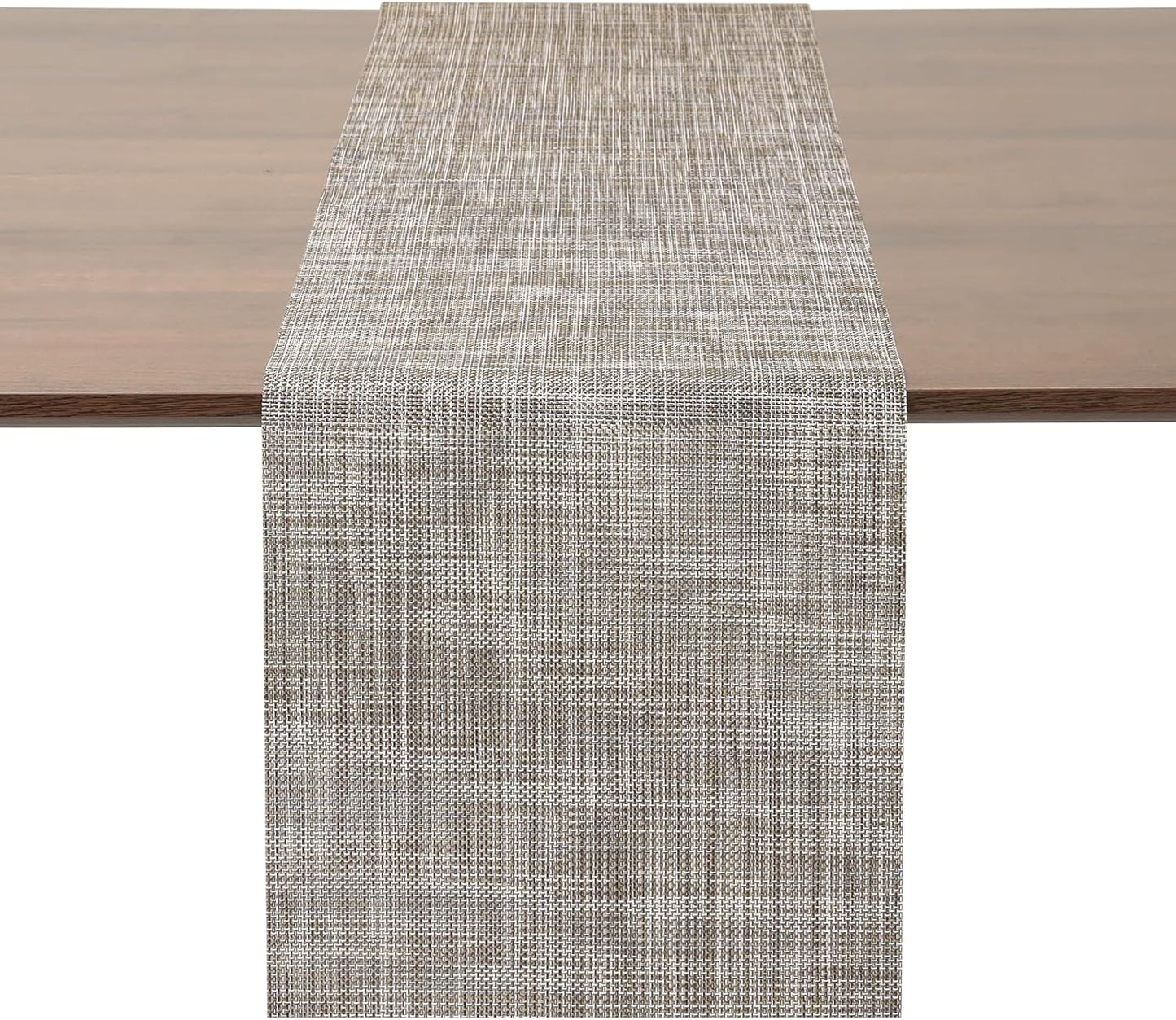 Myir JUN Table Runner, Vinyl Table Runner Indoor 72 Inch Long Arbitrarily Cropped Runner for Table Heatproof for Home Party (Caramel, 12 x 72 inch)