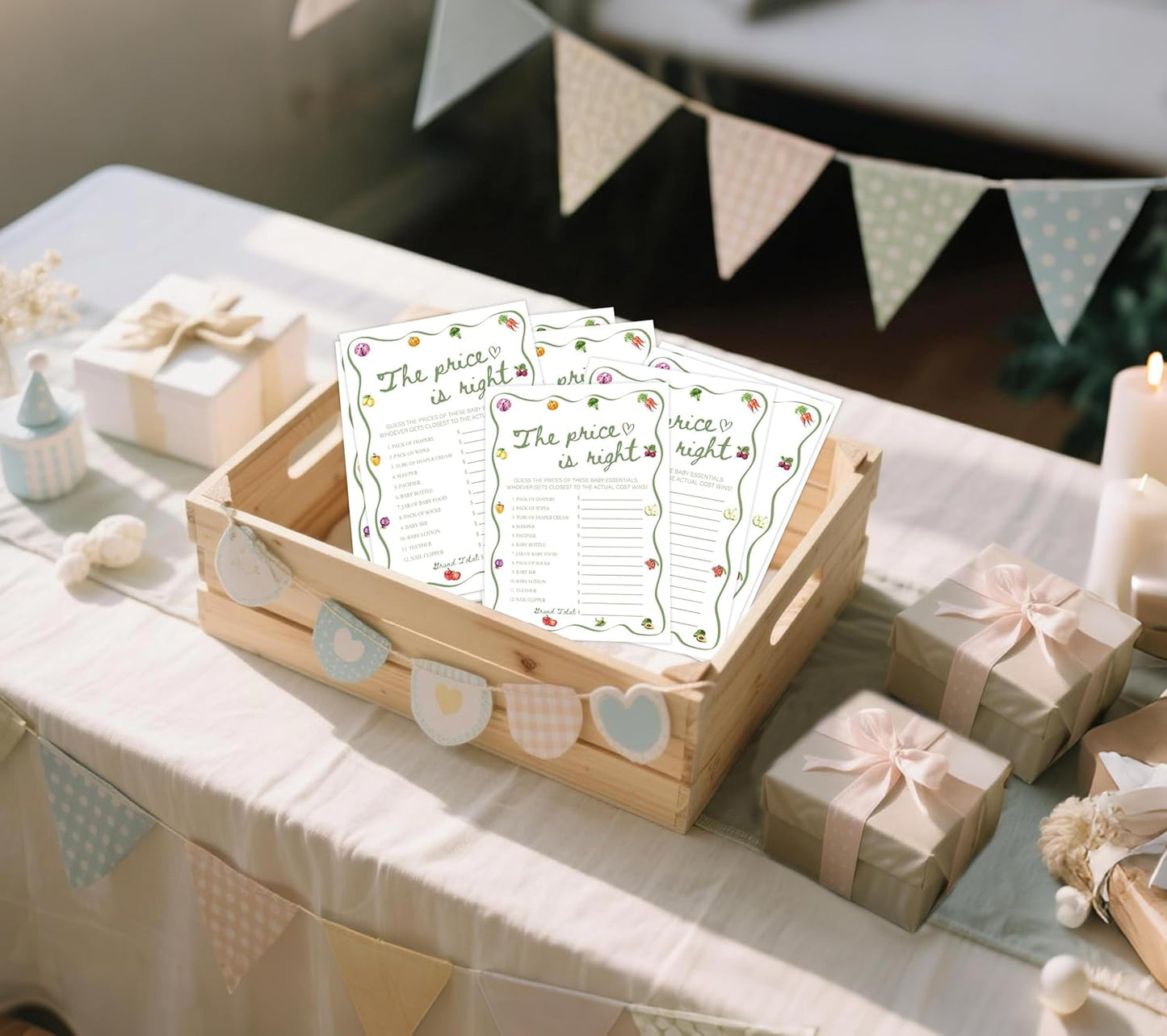 Locally Grown Baby Shower Games, Farmers Market The Price is Right Game for 30 Guests with Game Cards, Gender Reveal, Baby Shower Supplies & Decorations (DV39)