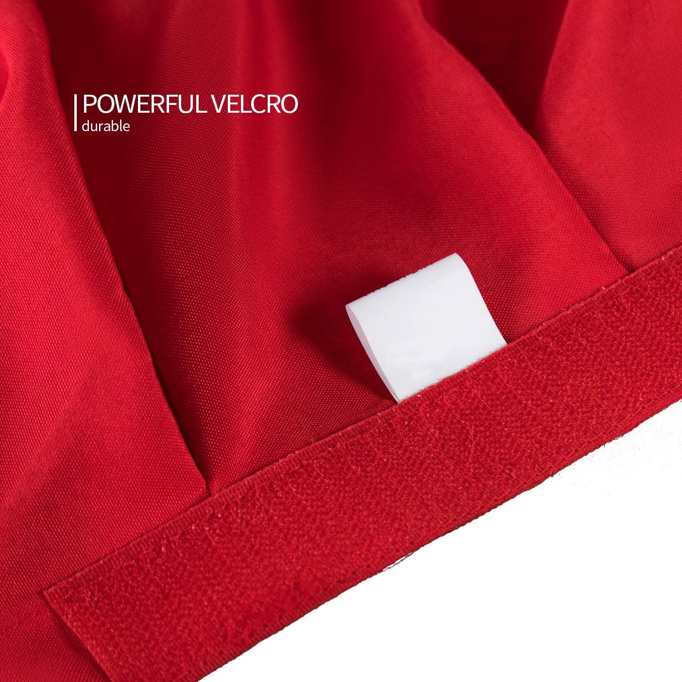 Surmente Red Table Skirt, 14ft Polyester Tablecloth for Weddings, Banquets, or Restaurants