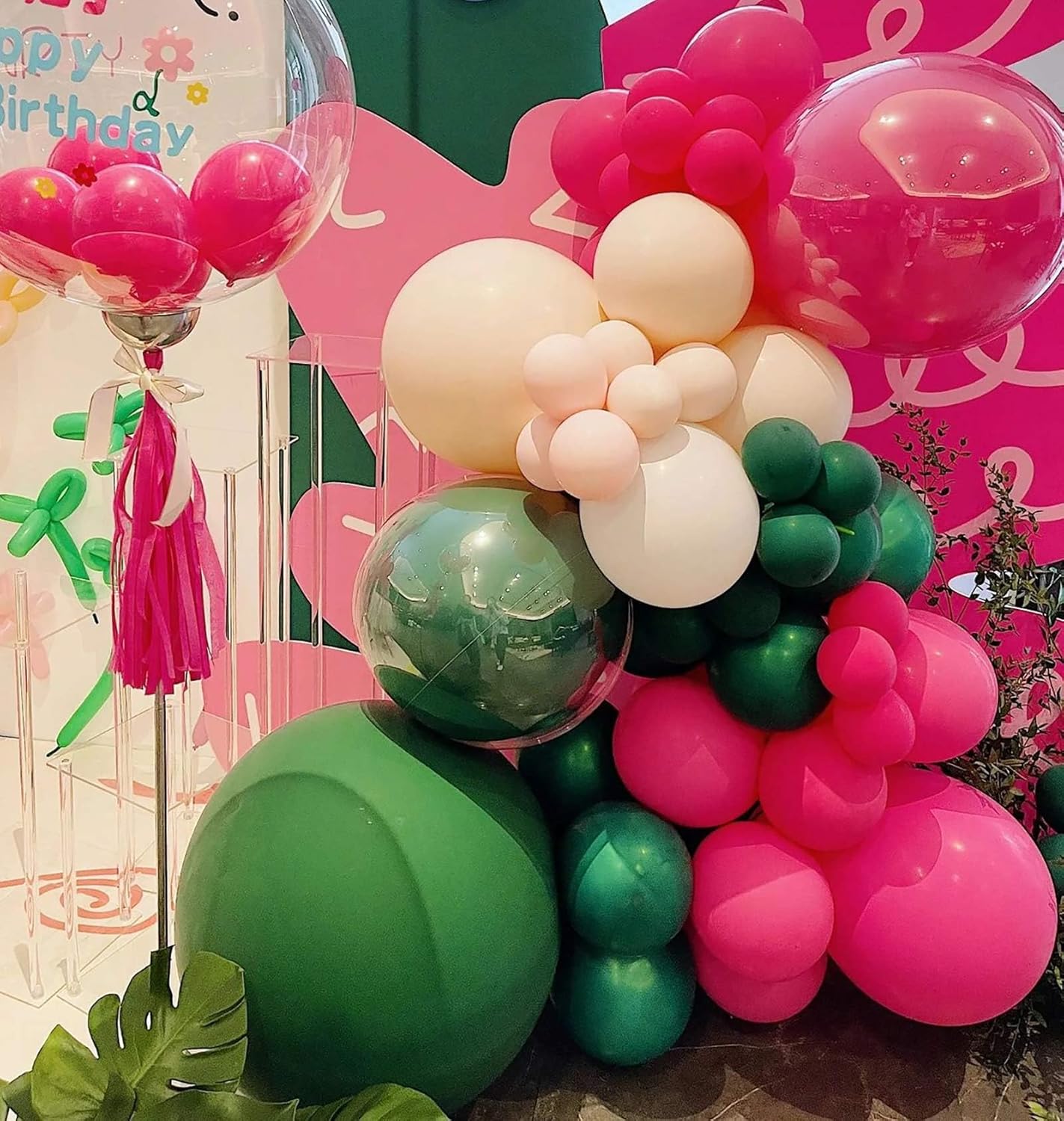 KALOR 10 Inch Hot Pink Balloons, 100 Pcs Latex Helium Balloons for Kid's Birthday Party Baby Shower Wedding Graduation Graduation Party Decorations