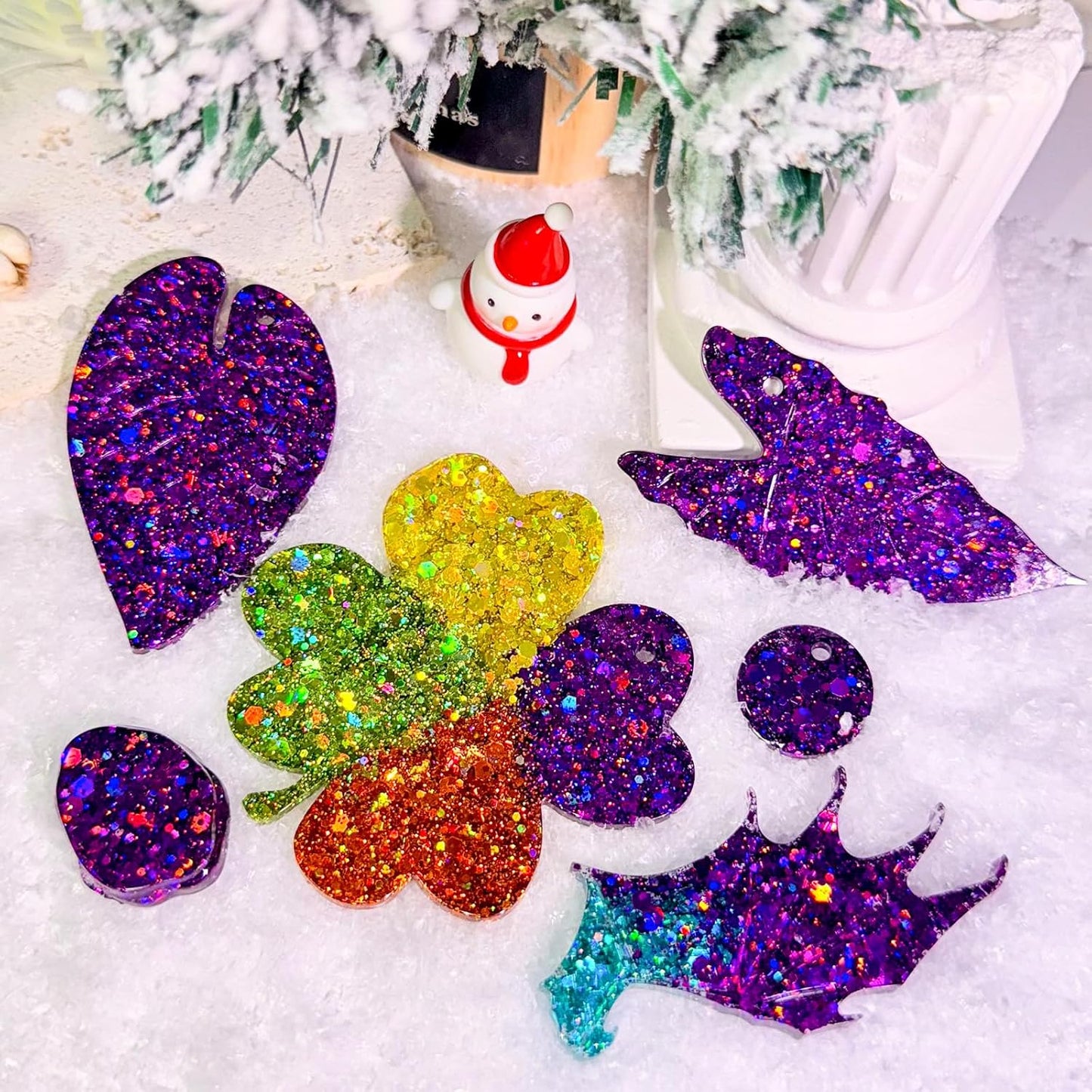 GlimmerLife Purple Chunky Glitter 150G/5.29OZ Glitter, Holographic Chunky Glitter Sequin Flake Bulk, Craft Glitter for UV Resin, Nail Glitter for Face, Body, Eye, DIY Halloween Decorations