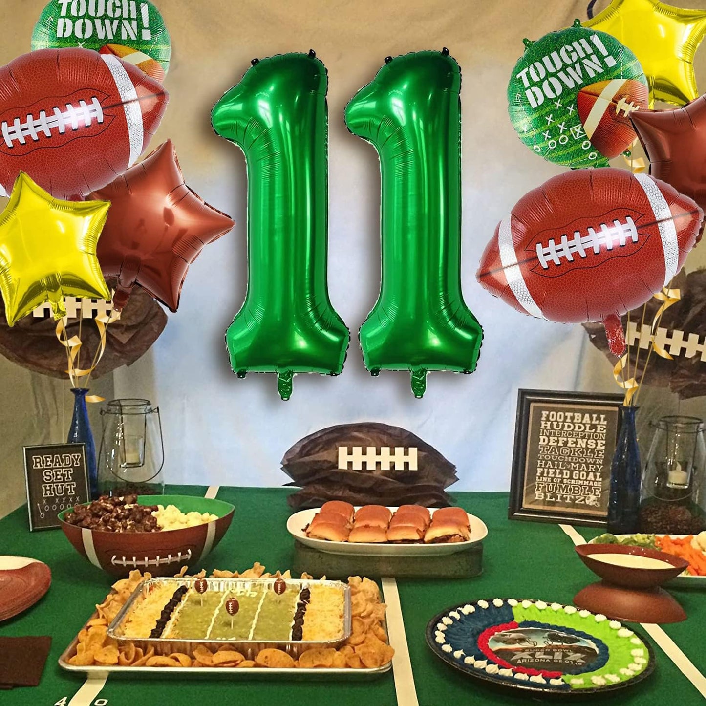 Football Balloons Set Football Birthday Party Decorations Football Touchdown Sports Theme Birthday Party Decoration, Tailgate Game Day Football Theme Supplies Birthday Party Decorations