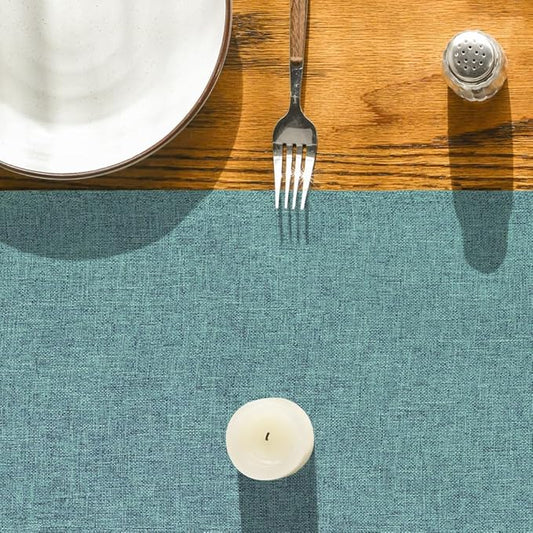 Artoid Mode Turquoise Aqua Table Runner, Seasonal Summer Washable Kitchen Dining Table Decoration for Home Party Decor 13x36 Inch