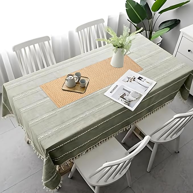 Lightnpro Reversible Jute Woven Table Runner - Farmhouse Burlap, Eco-Friendly Rustic Vintage Dining Decor, Natural Jute Table Décor for Christmas Holiday New Year Table - 13x36 Inch, Natural Color