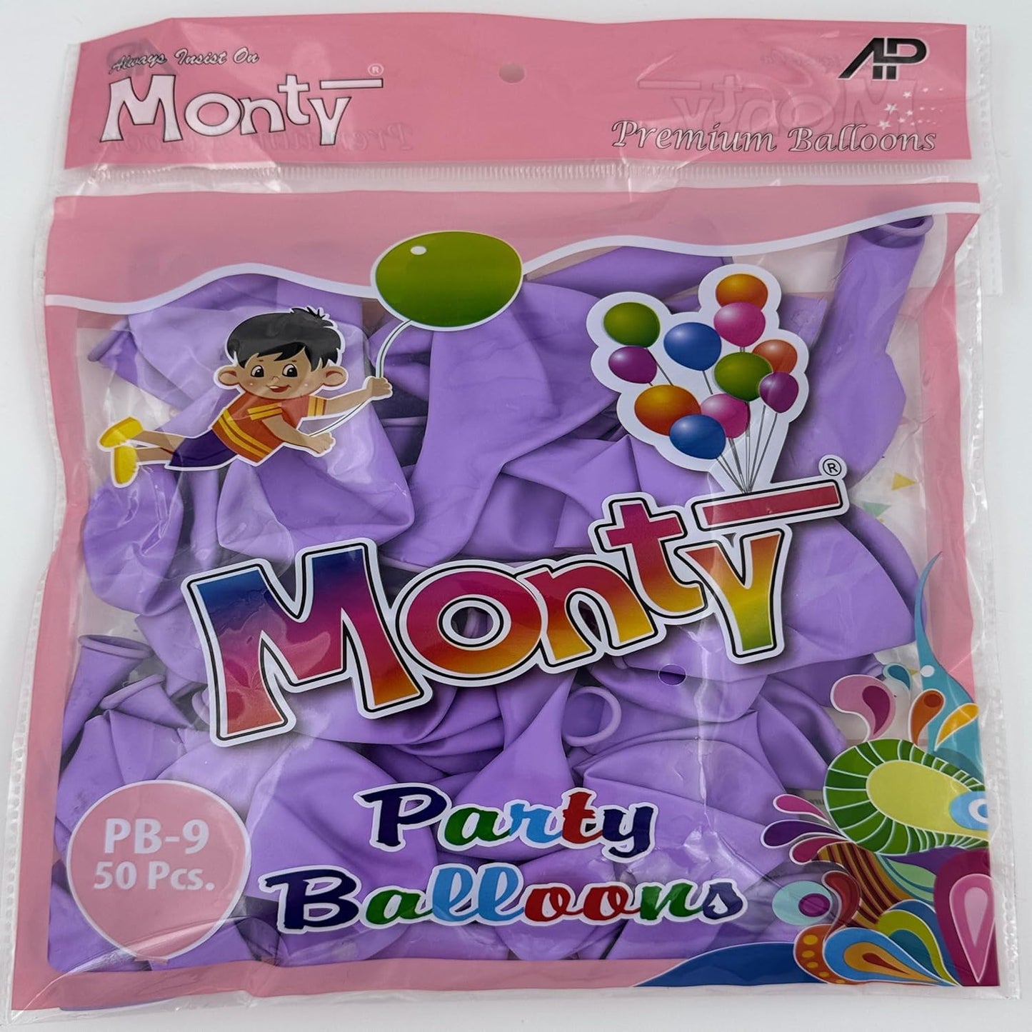 Monty 9 Inch Pastel Violet Latex Balloons Pack of 2 (100 pcs) – Party Decorations, Birthdays, New Year, Anniversaries, Christmas, Baby Shower & Weddings Decor