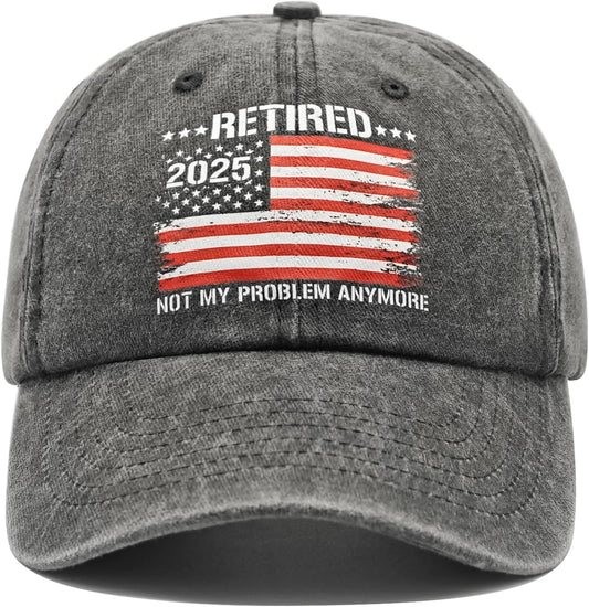 Retirement Gifts for Woman Men, Retirement Hats 2025, Cool Retired Gift - Adjustable Embroidery Baseball Cap