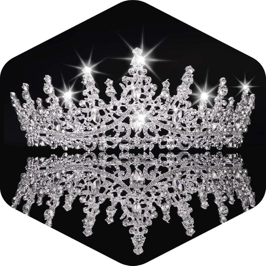 Kamirola Crystal Crowns and Tiaras Headband for Girl or Women Birthday Party Wedding Prom Bridal Halloween Christmas （TR19）