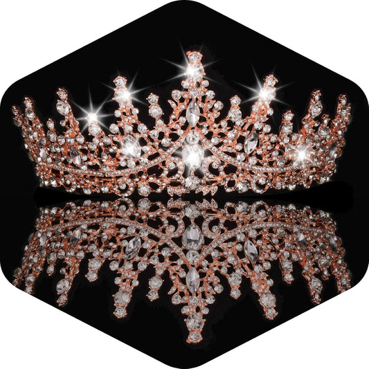 Kamirola Crystal Crowns and Tiaras Headband for Girl or Women Birthday Party Wedding Prom Bridal Halloween Christmas （TR19）