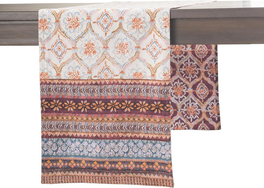Maison d' Hermine Table Runner 100% Cotton Double Layer Table Runners 108 inches Long for Thanksgiving Christmas Decorations Home Kitchen Dining Party Wedding (Fair Isle, 14.5" x 108")