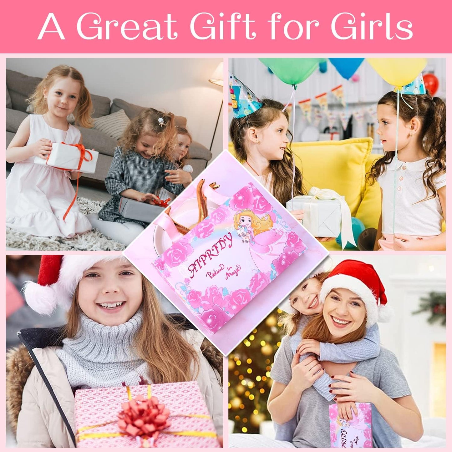 AIPRIDY Charm Bracelet Making Kit,Unicorn Mermaid Crafts Gifts Set Can Inspires Imagination and Creativity,Jewelry Making Kit Perfect Gifts for Girls 5-12 Years Old (72 Pieces Rose)