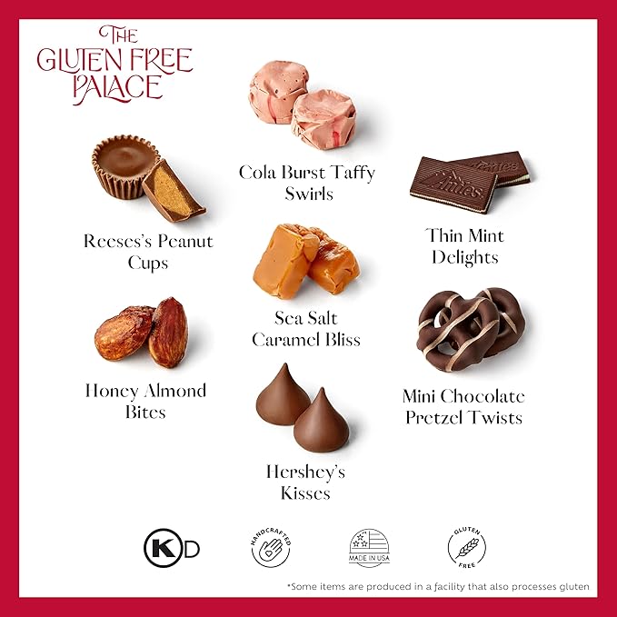 Gluten Free Palace Assorted Candy Gift Basket – Variety of Nuts & Treats for Birthday, Thank you, Adults, Men & Women