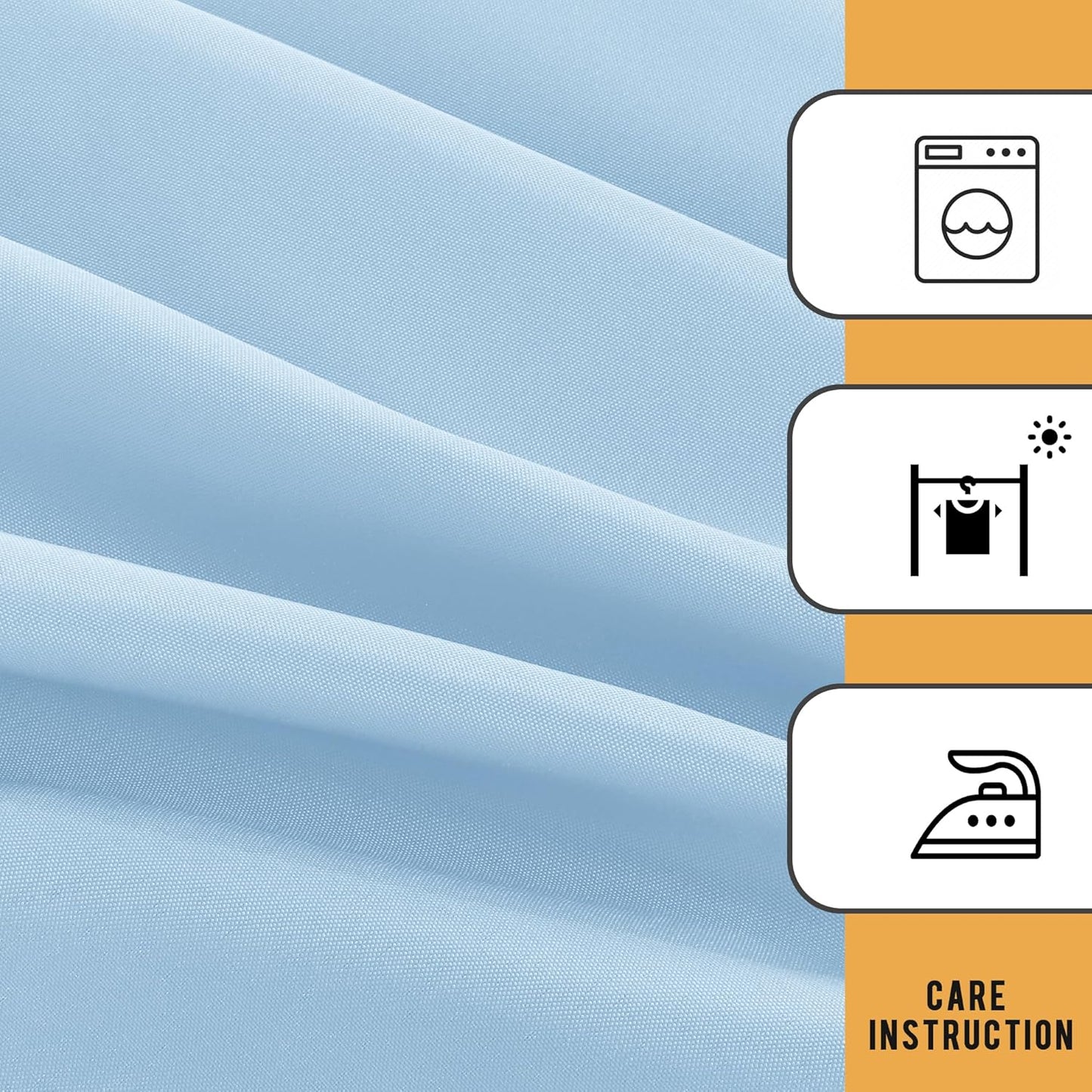 Obstal 2 Pack 4ft Tablecloths for Rectangle Tables - Water Resistant Washable Fabric Polyester Rectangle Table Cover Protector for Wedding, Banquet and Trade Shows, 48" L x 24" W x 30" H, Dusty Blue