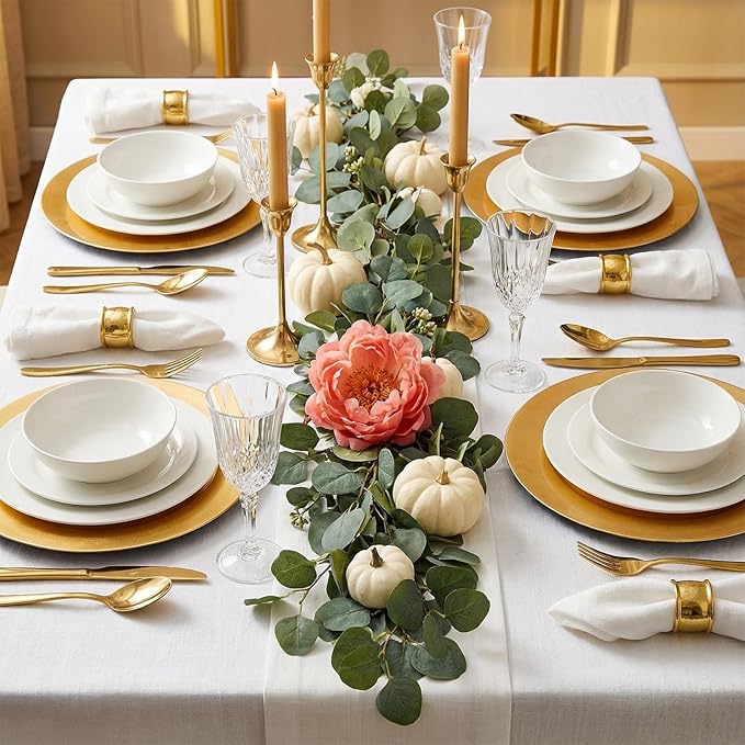 12 Pack Gold Plastic Charger Plates, 13" Round Gold Charger Plates for Wedding, Catering Event, Tabletop Decor