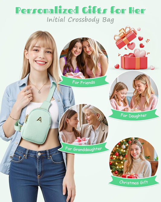 Gifts for 6 7 8 9 10 11 12 13 14 15 16 Years Old Girls, Initial Cell Phone Purse, Birthday Gifts, Small Cross Body Bag for Woman Teen Girls, Travel Crossbody Bags, Lightweight Daily Essentials