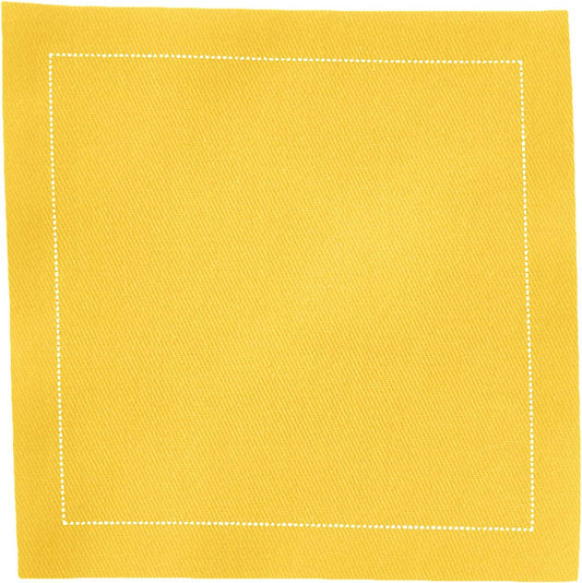 Five Star Cocktail Napkins, 50 Luxury Cotton Disposable Cocktail Party Napkins, 4.5" x 4.5" for Home Bars, Game Nights, Beverages, Birthdays, Weddings & Holidays, Citron