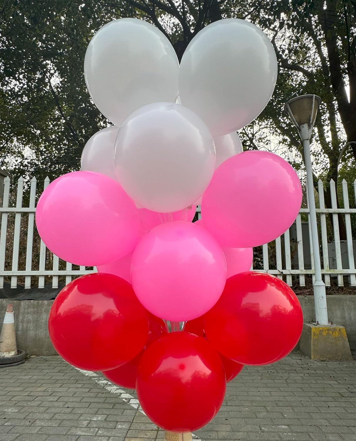 60 Pcs 12 Inch Latex Balloons in Red, Pink and White, Perfect for Valentine's Day, Christmas, Girl's Birthday, Graduation, Wedding and Baby Shower Party Balloons Decorations