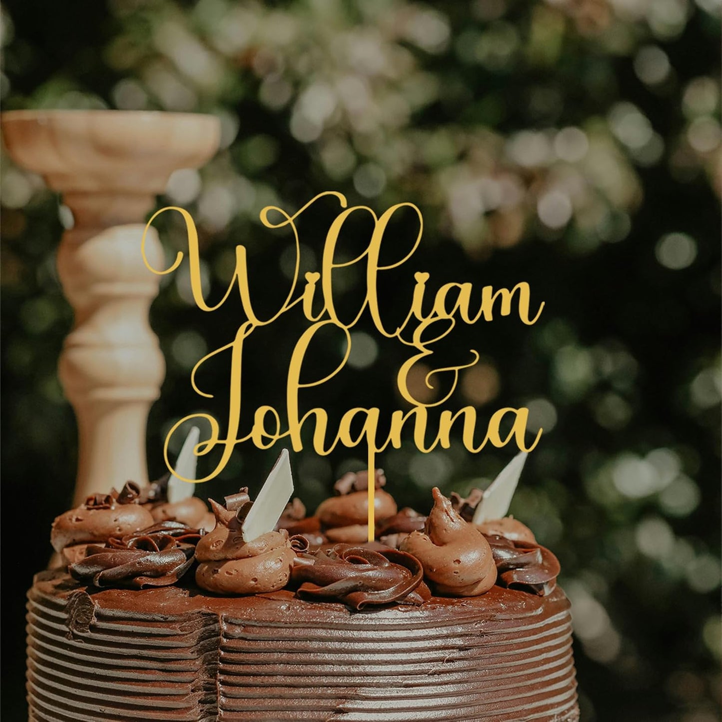 Luxury Customized Wedding Cake Topper with Two Names, Elegant for Couple's Wedding, Engagements and Anniversary