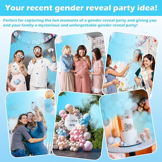 Baby Gender Reveal Fire Extinguisher; Colorful Smoke Powder Spray; 100% Safe and Eco-Friendly Gender Reveal Party Idea (100g blue 2pcs)