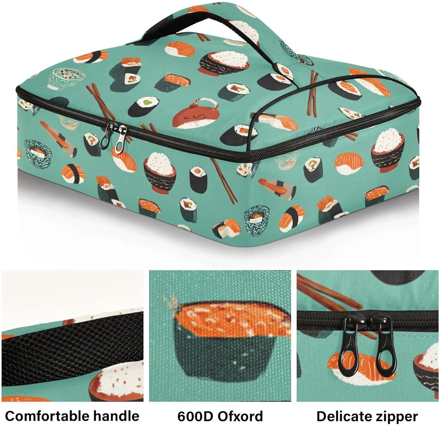 Casserole Carriers for Hot or Cold Food Reusable Casserole Dish Carrier Insulated Thermal Large Capacity Durable Perfect for Party Camping Family Gatherings Yellow Fish