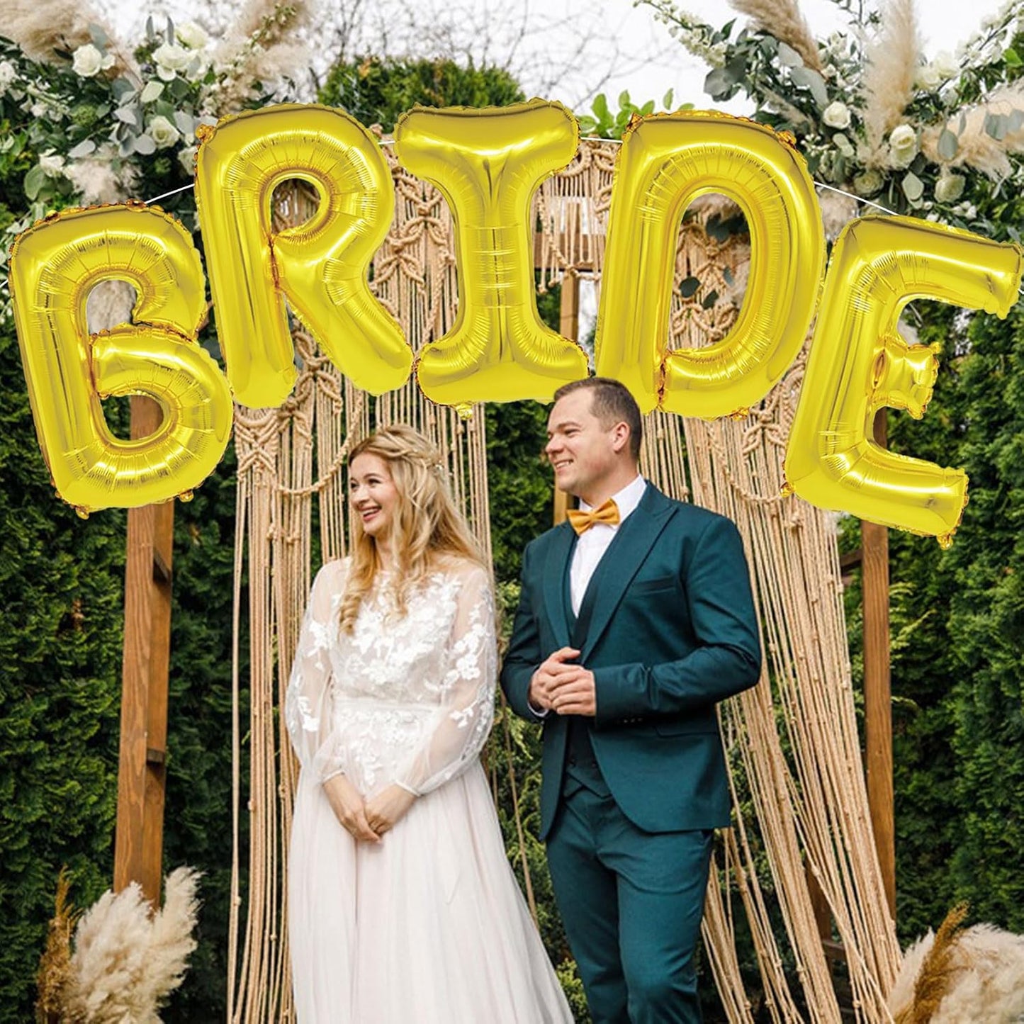 40 Inch Gold BRIDE Balloons Giant Bride Letter Foil Balloon Bachelorette Party Decorations Gold Bridal Shower Balloons Bachelorette for Bridal Shower Decorations Bride To Be Balloon Wedding Decoration