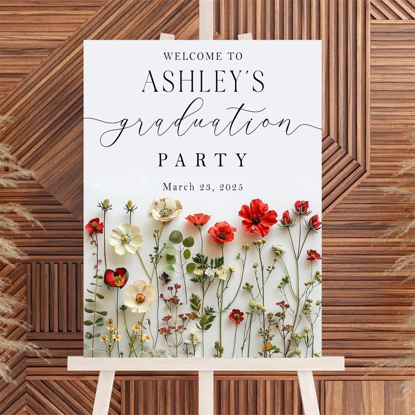 Personalized 2025 Graduation Party Welcome Sign, Minimalist Grads Decor, Class of 2025 Graduation Party Poster, Custom Graduation Party Sign, Congrats Grad Decorations Design 1