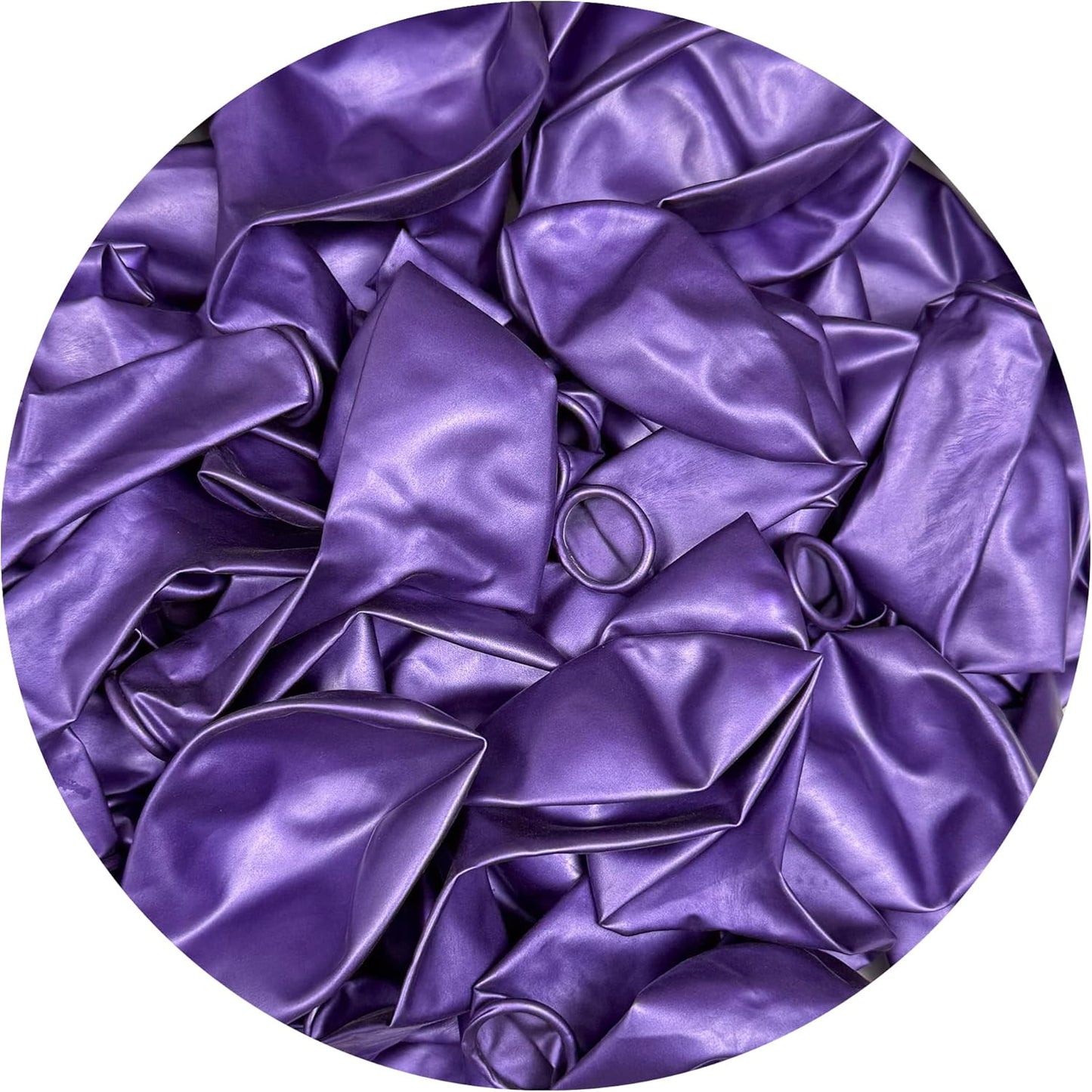Purple Balloons 50 Pack, 12 Inch Metallic Purple Balloons For Birthdays, Weddings, Baby Showers, Holidays