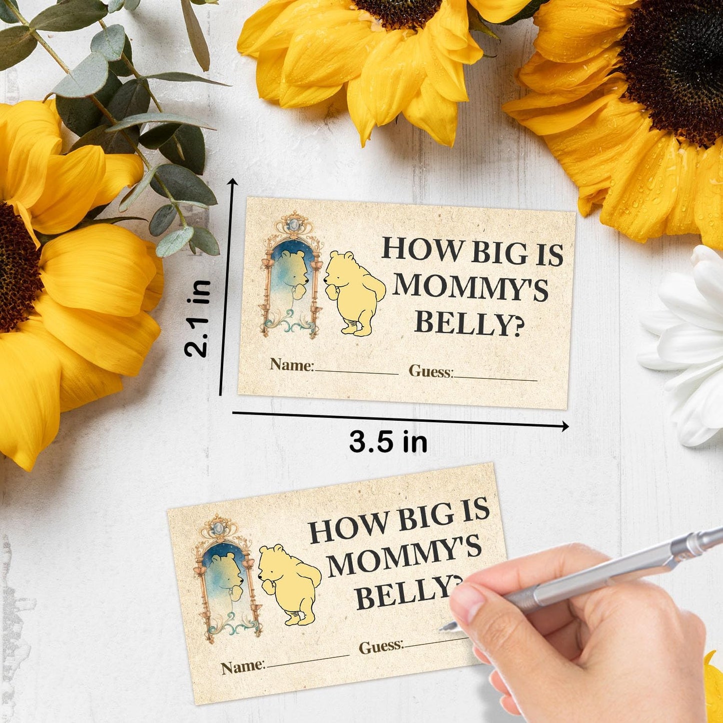 Winnie Baby Shower Decorations-Baby Shower Games-Baby Shwoer Party Decor-Baby Shower Table Sign Centerpieces-Baby Shower Games Pooh Birthday Supplies Party Decorations