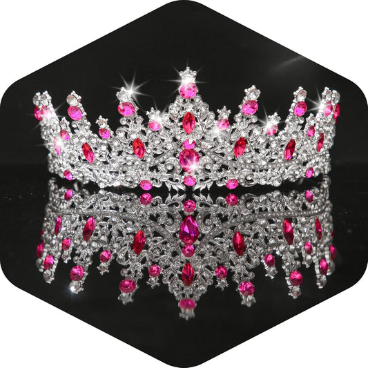 Kamirola Crystal Crowns and Tiaras Headband for Girl or Women Birthday Party Wedding Prom Bridal Halloween Christmas （TR19）