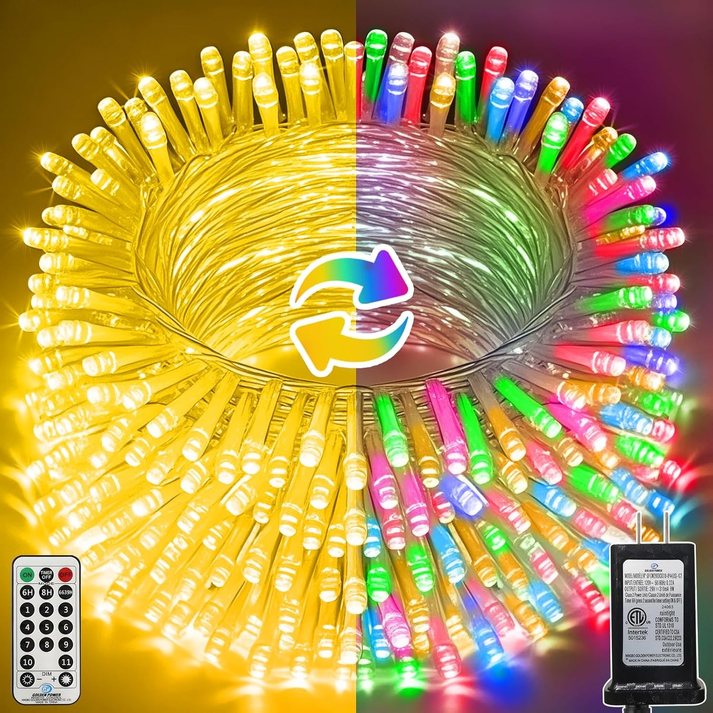 328 FT 1000 LED String Lights Outdoor Indoor, Christams String Lights Waterproof 8 Modes & Timer, Fairy Lights Plug in for Bedroom, Weeding, Patio, Party, Holiday,Christmas Decor
