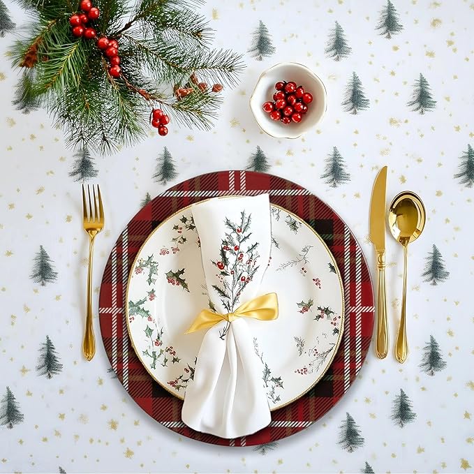 MAONAME Red Charger Plates Set of 6, 13 Inch Plastic Charger for Dinner Plates, Christmas Plate Chargers, Round Chargers for Table Setting, Wedding Decor