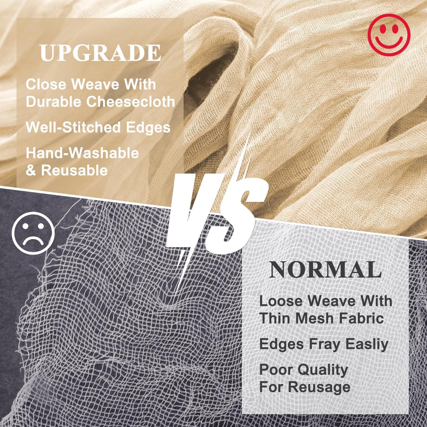 Wokceer Cheesecloth Table Runner 2Pack 10FT Sand Boho Christmas Gauze Cheese Cloth Table Runner for Party Easter Rustic Sheer Table Runners for Baby Bridal Shower Wedding Table Decor