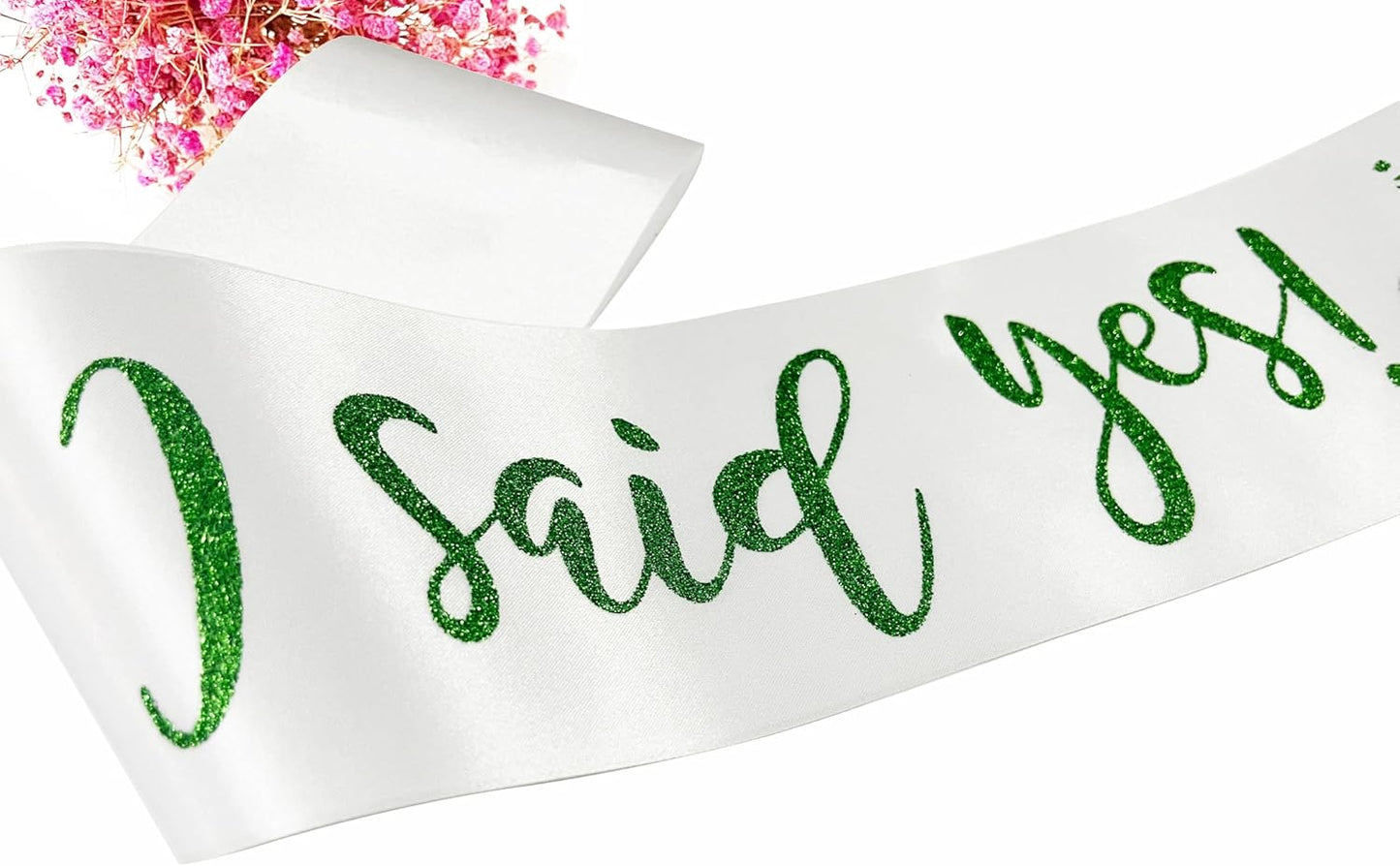 I Said Yes Sash,Future Mrs Sash Engagement Party SashBachelorette Party Sashes, Bridal Shower Sash for Bride to Be,Green