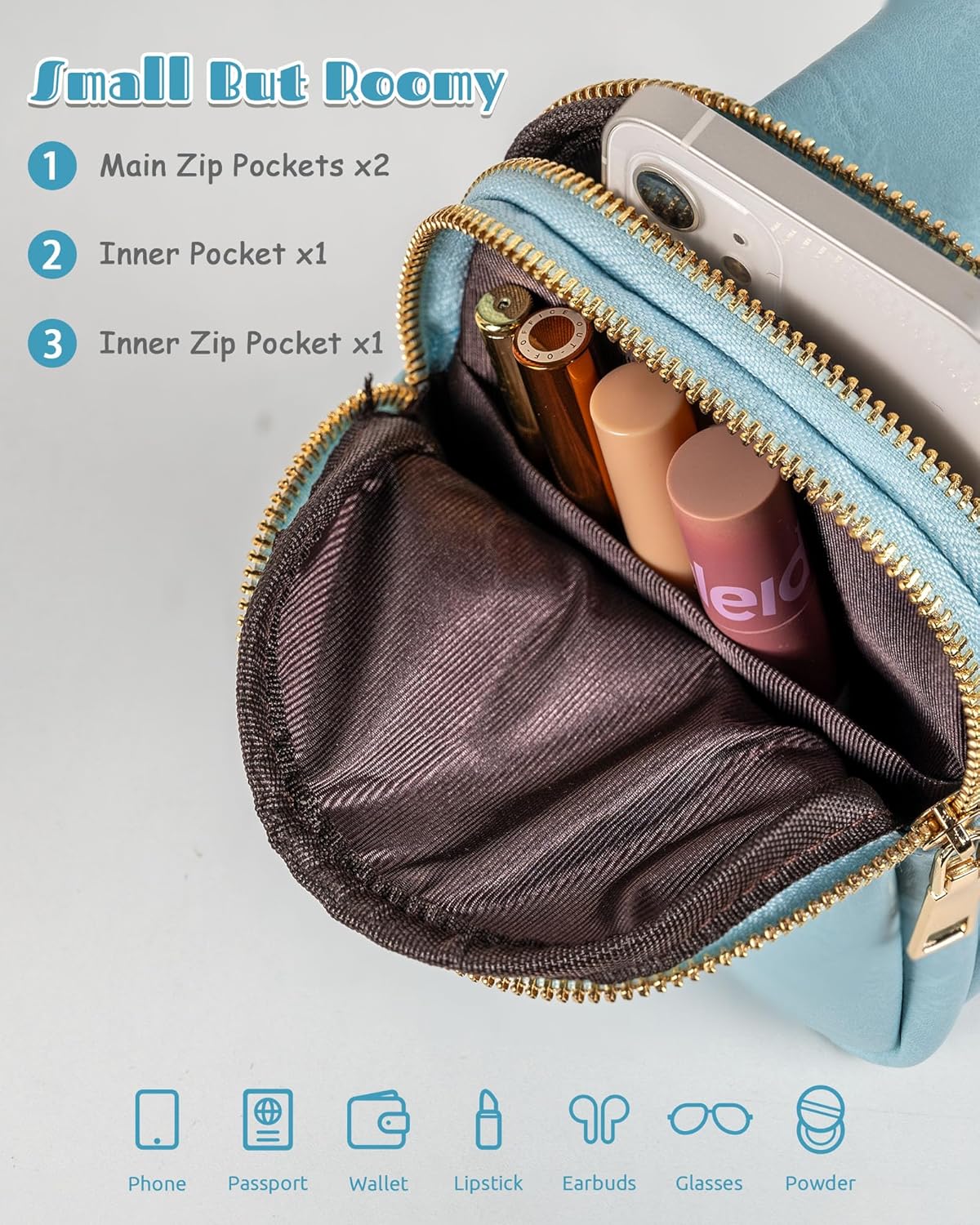 Birthday Gifts for 8-12, 13-19 Year Old Daughter Granddaughter, Lightweight Cell Phone Crossbody Bag, Durable Mini Shoulder Bag, Leather Waterproof Side Purse, Teen Girl Gifts Trendy Stuff