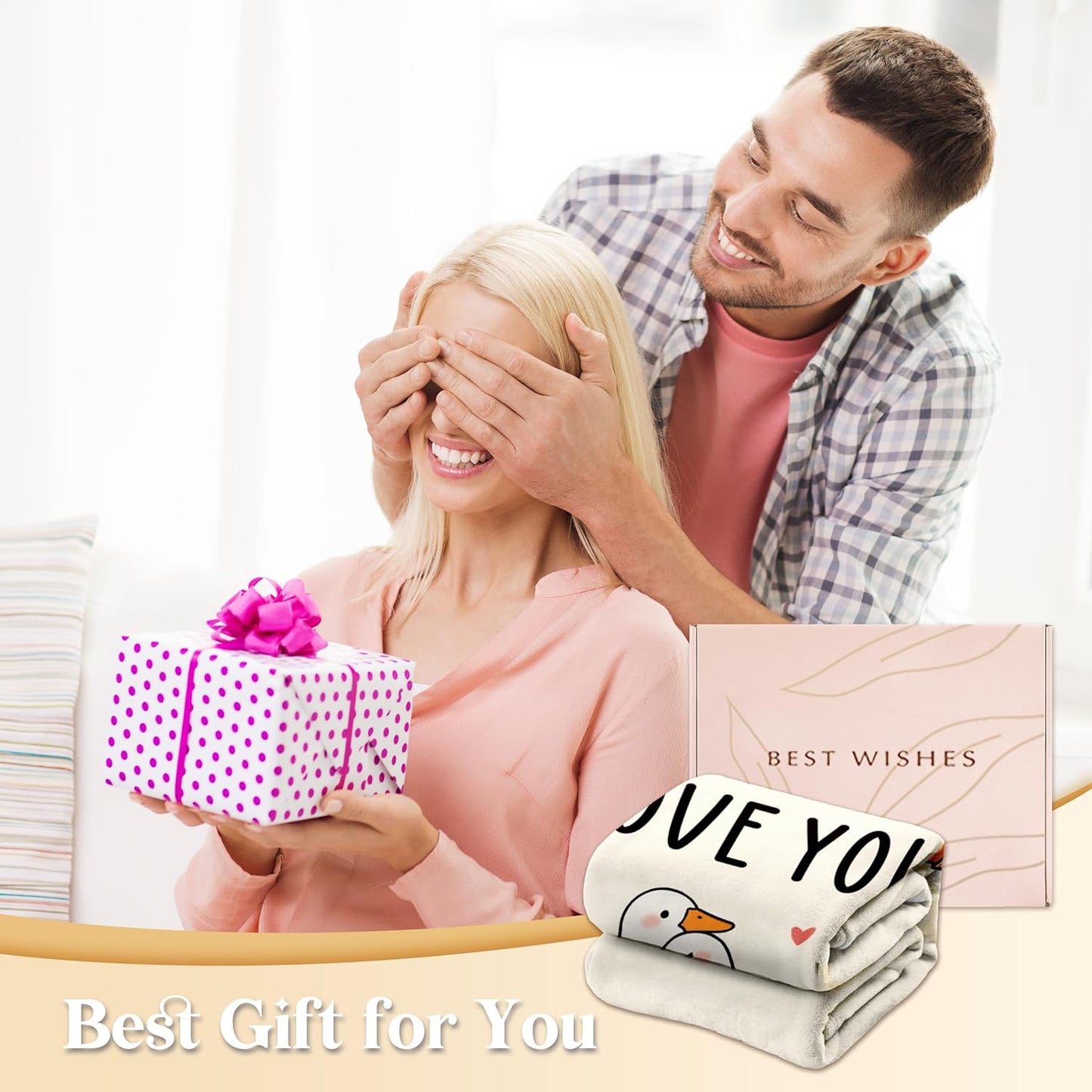 I Love You Gifts for Her Him, Gifts for Girlfriend Boyfriend Birthday Anniversary, Soft Flannel Love Blanket, Christmas Valentines Anniversary Romantic Gifts for Women Men - 50 x 60 inches
