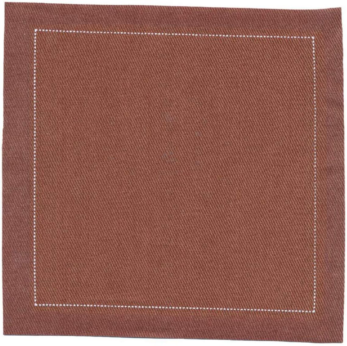 Five Star Napkins Luxury Cotton Cloth Cocktail Napkins - Bar Napkins, Party Napkins, Beverage Napkins, Events, Holiday, Wedding, Birthday, Parties - 4.5" x 4.5" - Disposable (50 x) Friar Brown