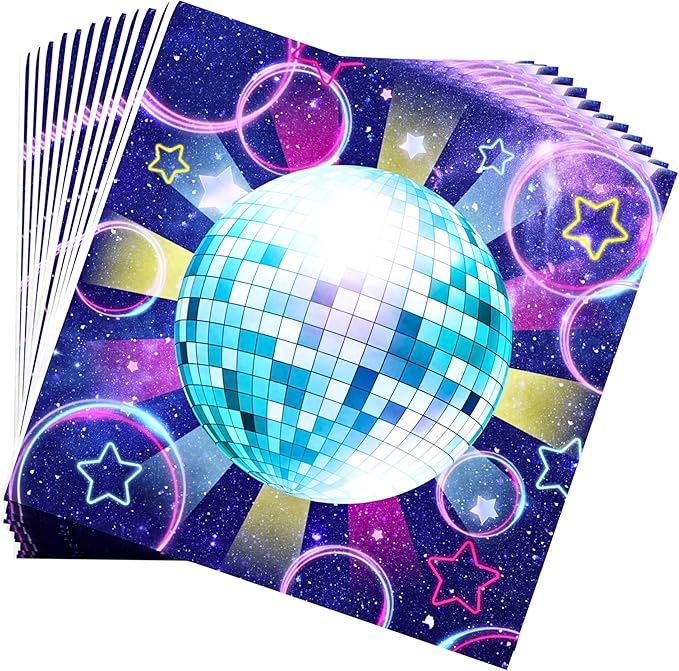 Blue Orchards Roller Skating Party Plates and Napkins (52 pieces for 20 Guests) - Roller Skating Party, 90s Party Supplies, Roller Skate Plates And Napkins, Skate Party Decorations For Girl