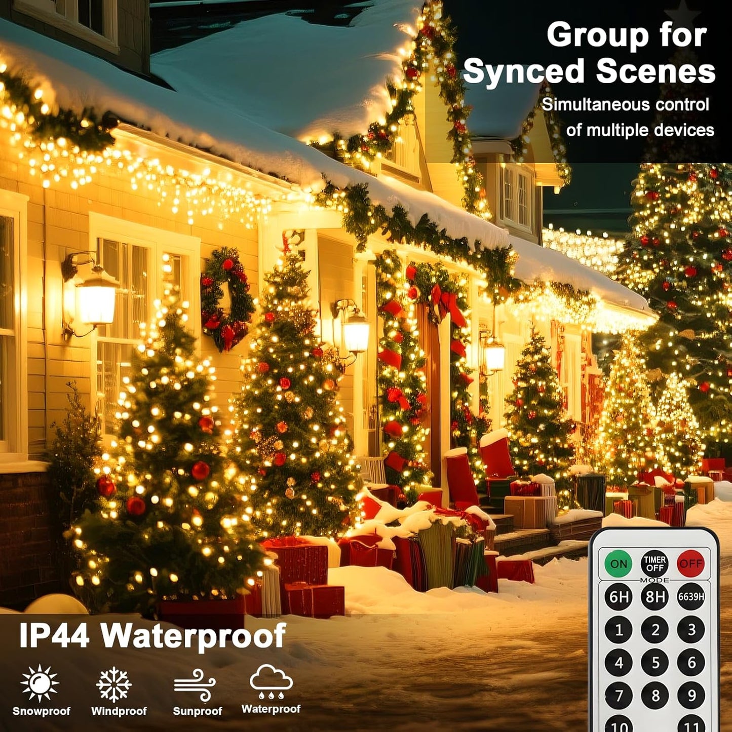 328 FT 1000 LED String Lights Outdoor Indoor, Christams String Lights Waterproof 8 Modes & Timer, Fairy Lights Plug in for Bedroom, Weeding, Patio, Party, Holiday,Christmas Decor