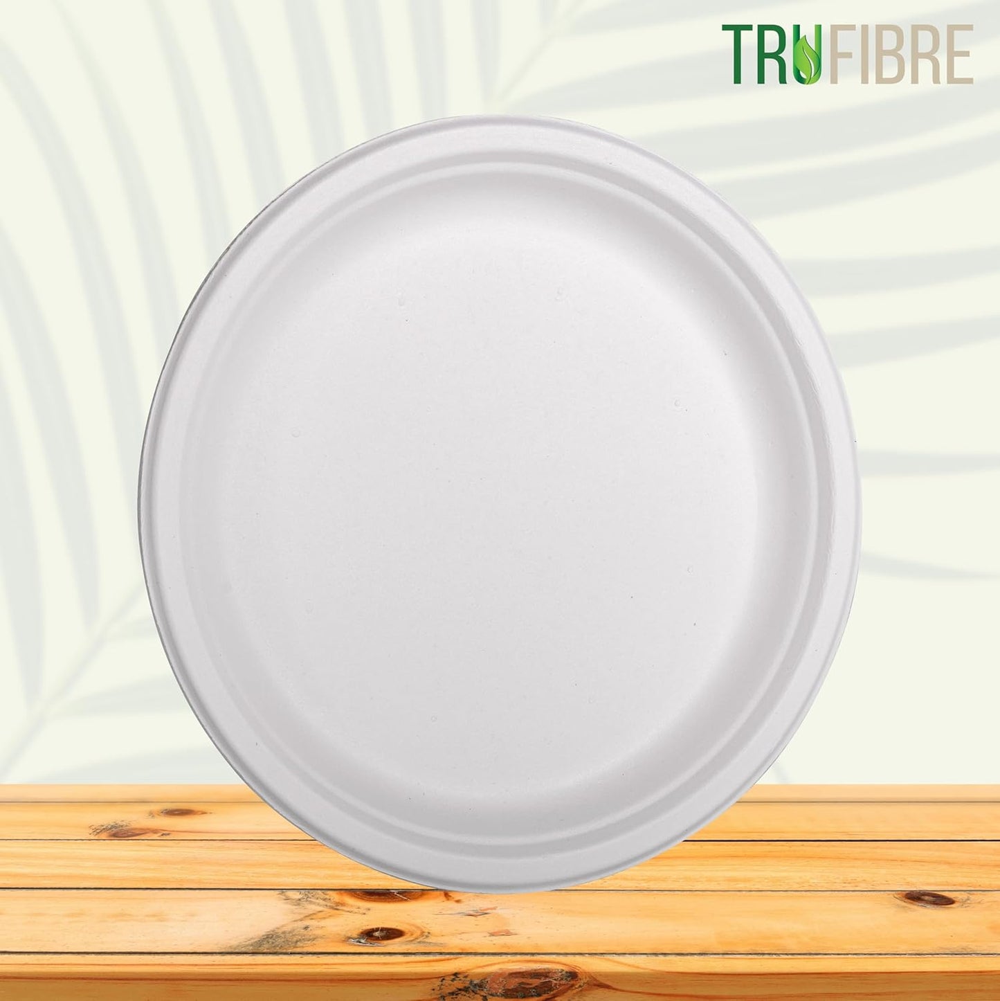 10" Paper Plates, Compostable Bagasse Food Container, Disposable, Microwave Safe for Lunch, Dinner, Party, Supplies, Events, Bulk, 125 Pack