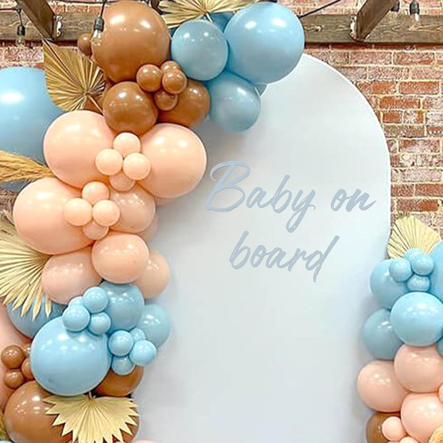 Baby On Board Decal - Baby Shower Party Decorations,Gender Reveal Party Decor Decals,Photography Background Decal (Blue Baby on Board)