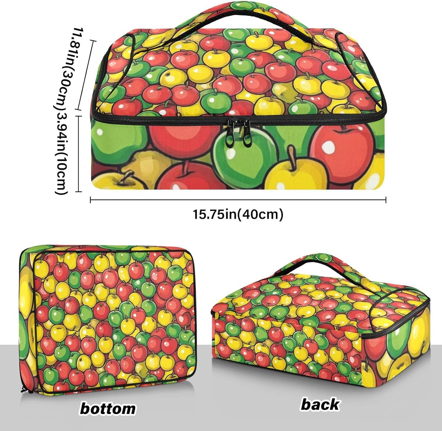 Casserole Carriers for Hot or Cold Food Reusable Casserole Dish Carrier Insulated Thermal Large Capacity Durable Perfect for Party Camping Family Gatherings Yellow Fish