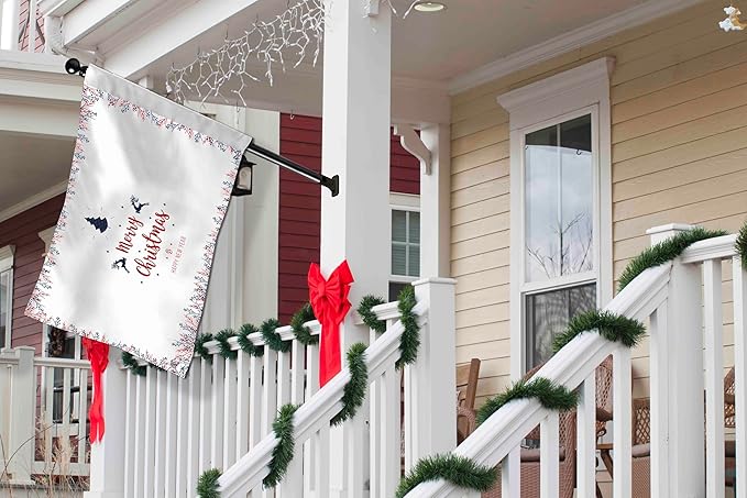 AGAS Christmas Flag 3x5 Outdoor, Merry Christmas and Happy New Year Flags with Brass Grommets - 200 Denier Nylon Large Welcome Signs Banners Gifts for Outdoor Wall Decorations For Winter Holiday Parties, Home Decor, Shops