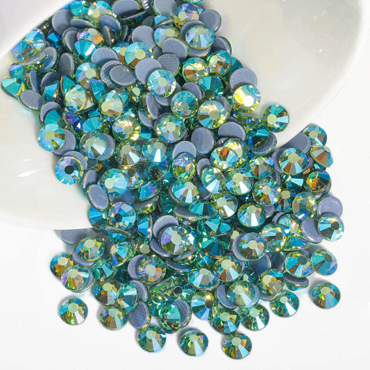 Beadsland Hotfix Rhinestones, 1440pcs Flatback Crystal Rhinestones for Crafts Clothes DIY Decorations,Peridot AB, SS20, 4.6-4.8mm