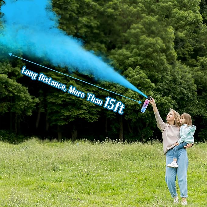 QIYVLOS Gender Reveal Fire Extinguisher 2 Packs, Gender Reveal Smoker Bomb, Baby Boy Reveal Party Ideas for Gender Reveal Decorations (Large, Blue)
