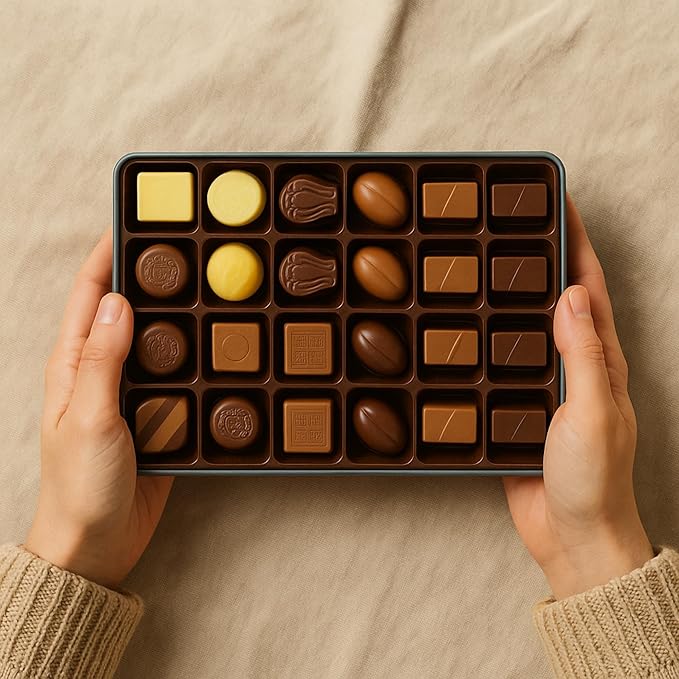 Andy Anand Chocolatier Sugar Free Belgian Dark Chocolate Truffles - Gluten Free & Diabetic-Friendly Chocolate Truffles Gift Box, Assorted Flavors Belgian Truffles With Guilt-Free Indulgence (15 Pcs)