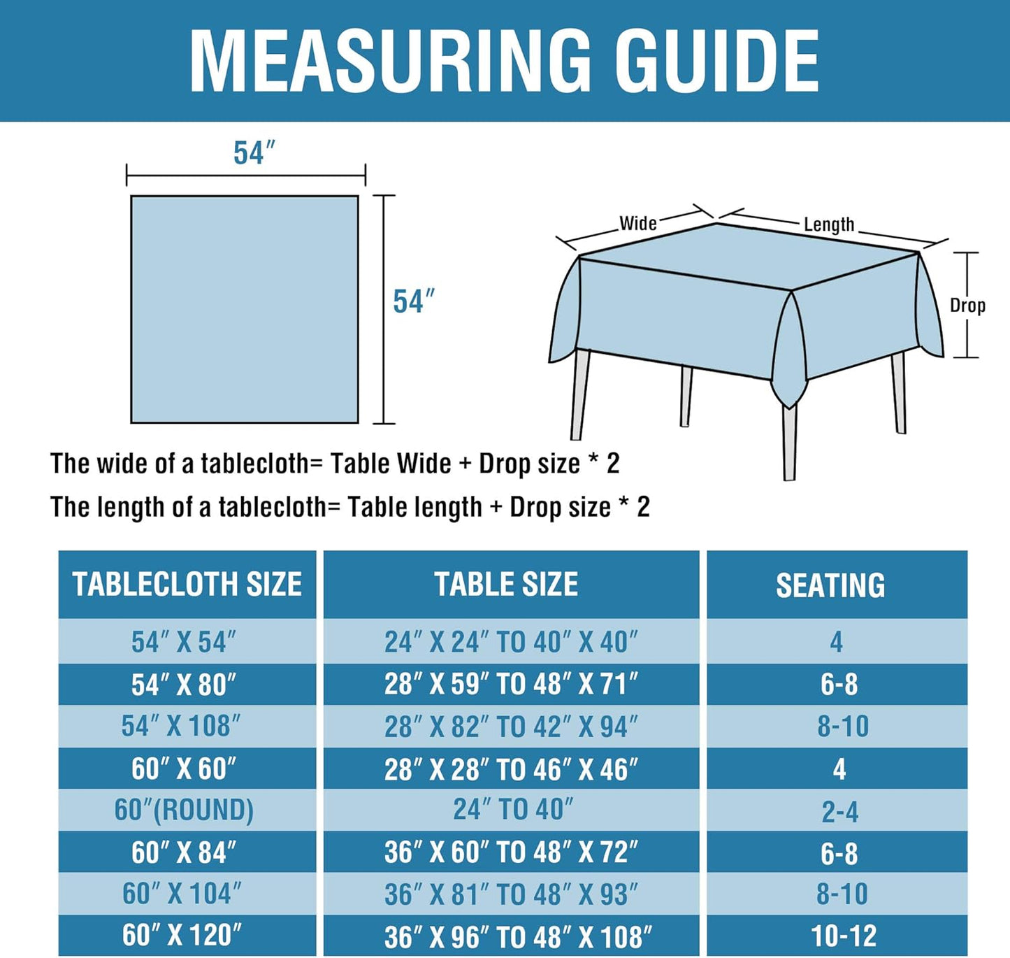 H.VERSAILTEX Linen Textured Table Cloths 54 x 54 Inch Premium Solid Tablecloth Spill-Proof Waterproof Table Cover for Dining Buffet Feature Extra Soft and Thick Fabric Wrinkle Free, Grey