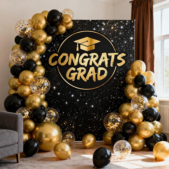 Patimate Metallic Gold Balloons - 150pcs 5 Inch Chrome Gold Latex Party Balloons for Birthday Anniversary Wedding Baby Shower Graduation Retirement Engagement New Years Casino Disco Party Decorations